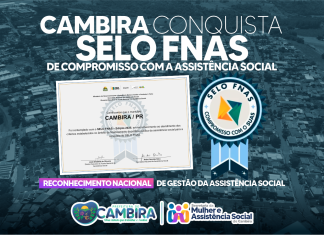 Cambira recebe Selo FNAS de compromisso com a Assistência Social