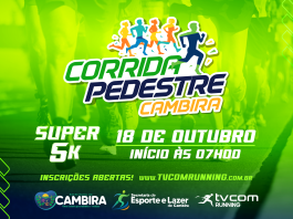 Cambira realiza Corrida Pedestre Super 5K no dia 18 de outubro; Inscrições abertas