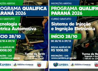 Cambira abre inscrições para cursos gratuitos na área automotiva pelo Qualifica Paraná 2026